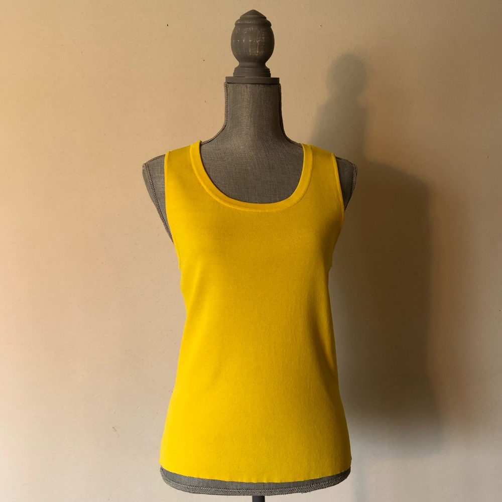 Womens yellow Laura Ashley tank top